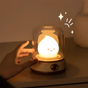 Mini LED Nachtlampje met Vlam-effect – USB Oplaadbare Gezellige Tafellamp voor Slaapkamer & Woonkamer