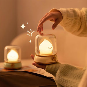 Mini LED Nachtlampje met Vlam-effect – USB Oplaadbare Gezellige Tafellamp voor Slaapkamer & Woonkamer