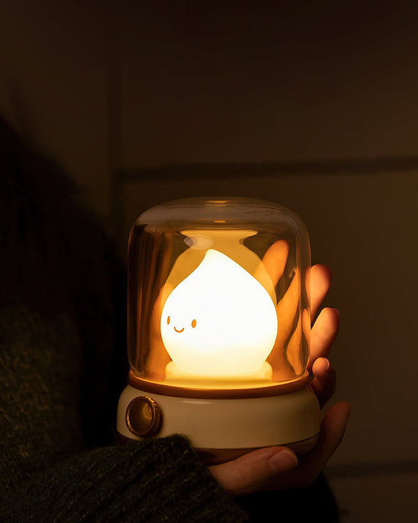 Mini LED Nachtlampje met Vlam-effect – USB Oplaadbare Gezellige Tafellamp voor Slaapkamer & Woonkamer
