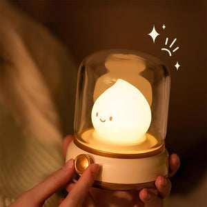 Mini LED Nachtlampje met Vlam-effect – USB Oplaadbare Gezellige Tafellamp voor Slaapkamer & Woonkamer