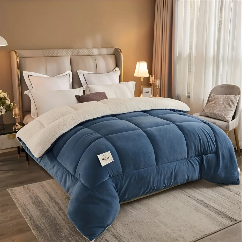 Luxe Fleece Beddengoed Set 155x220 cm – Zacht, Warm & Gezellig