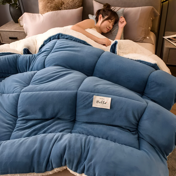 Luxe Fleece Beddengoed Set 155x220 cm – Zacht, Warm & Gezellig