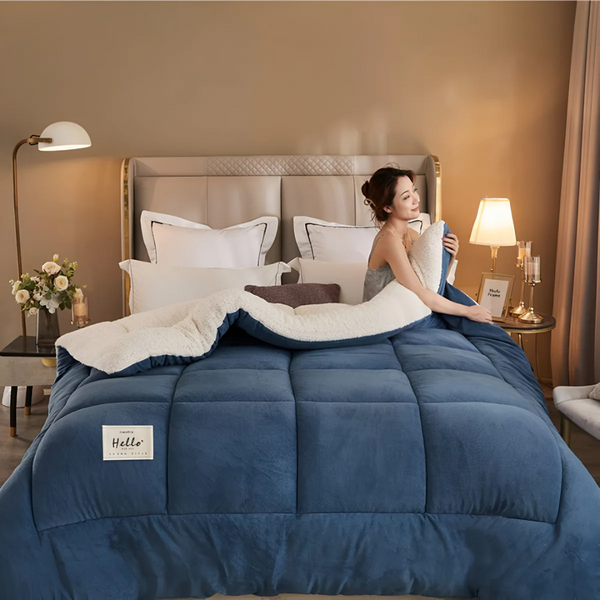 Luxe Fleece Beddengoed Set 155x220 cm – Zacht, Warm & Gezellig