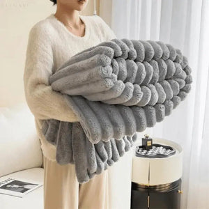 Luxe Superzacht Fleece Dekentje  Faux Schapenvacht Plaid voor Warmte & Comfort