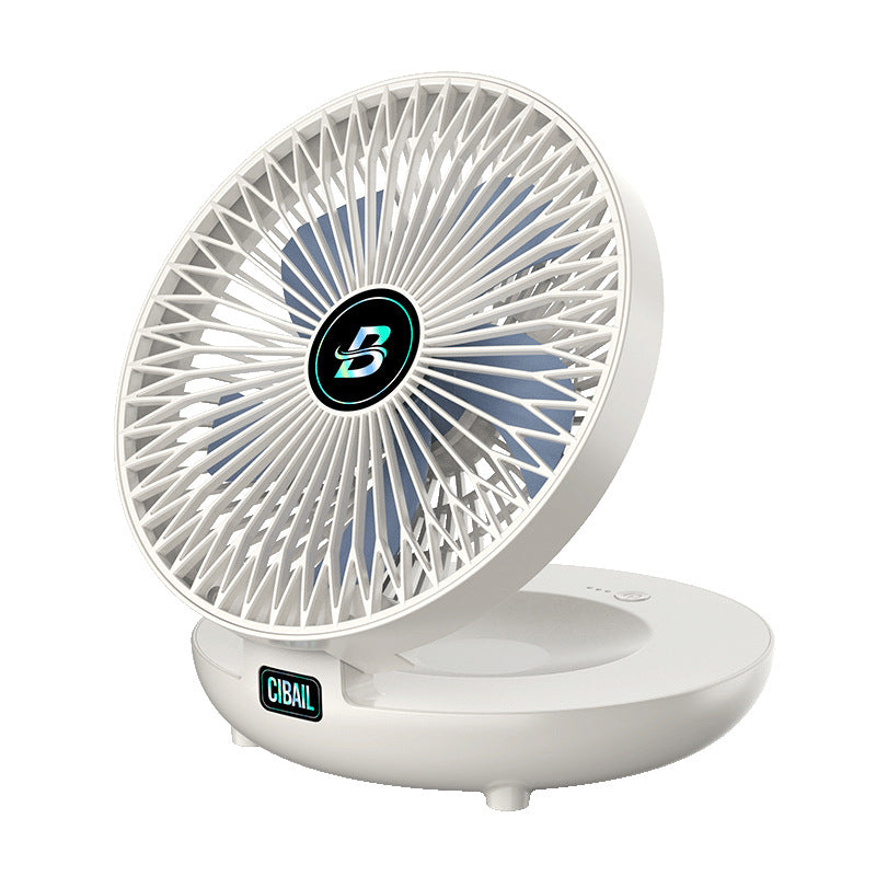 Opvouwbare Draagbare Stille Staande Ventilator – Verstelbare USB Oplaadbare Ventilator voor Thuis & Kantoor