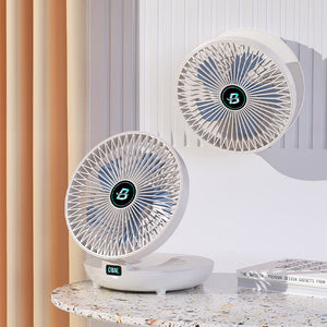 Opvouwbare Draagbare Stille Staande Ventilator – Verstelbare USB Oplaadbare Ventilator voor Thuis & Kantoor