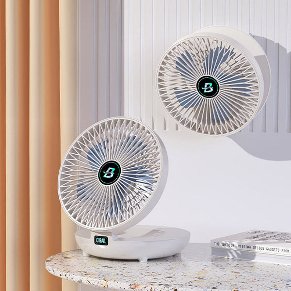 Opvouwbare Draagbare Stille Staande Ventilator – Verstelbare USB Oplaadbare Ventilator voor Thuis & Kantoor