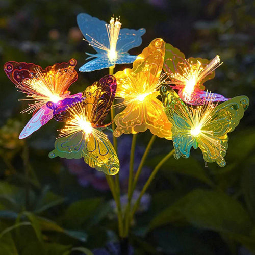 Kleurenveranderende Vlinder LED Tuinlampen – Zonnelampen voor Buiten