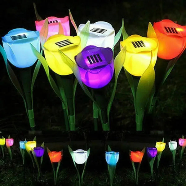 Milieuvriendelijke Solar LED Tulp Tuinlampen – Magische Buitenverlichting