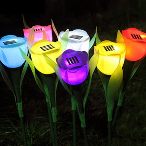 Milieuvriendelijke Solar LED Tulp Tuinlampen – Magische Buitenverlichting