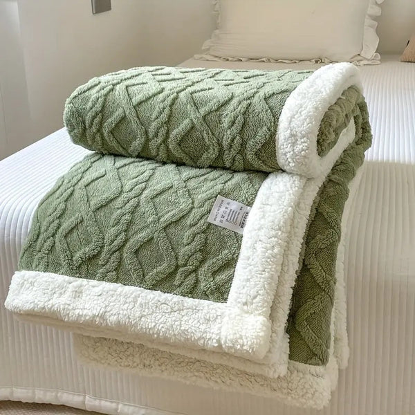 Fluffy Sherpa Fleece Deken  Ultra Zachte Warme Plaid voor Gezellig Binnen & Buiten Relaxen