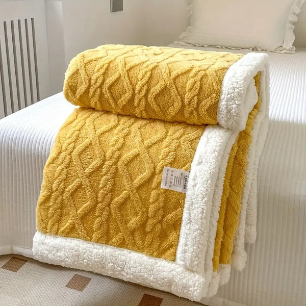 Fluffy Sherpa Fleece Deken  Ultra Zachte Warme Plaid voor Gezellig Binnen & Buiten Relaxen