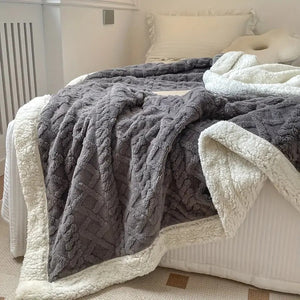 Fluffy Sherpa Fleece Deken  Ultra Zachte Warme Plaid voor Gezellig Binnen & Buiten Relaxen