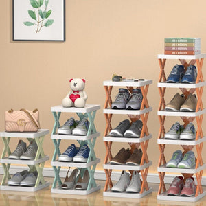 Smalle Houten Schoenenrek – Ruimtebesparende Organizer voor Hal & Slaapkamer