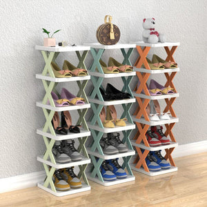 Smalle Houten Schoenenrek – Ruimtebesparende Organizer voor Hal & Slaapkamer