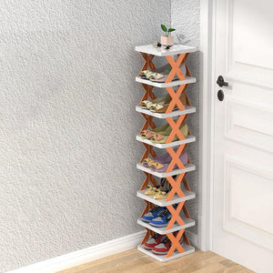 Smalle Houten Schoenenrek – Ruimtebesparende Organizer voor Hal & Slaapkamer