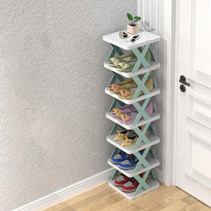 Smalle Houten Schoenenrek – Ruimtebesparende Organizer voor Hal & Slaapkamer