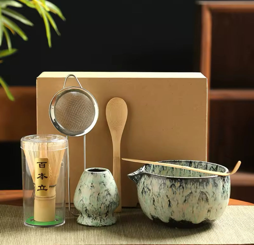 Traditionele Matcha Thee Set – Compleet Japans Ceremonie Pakket met Kom, Klopper & Accessoires