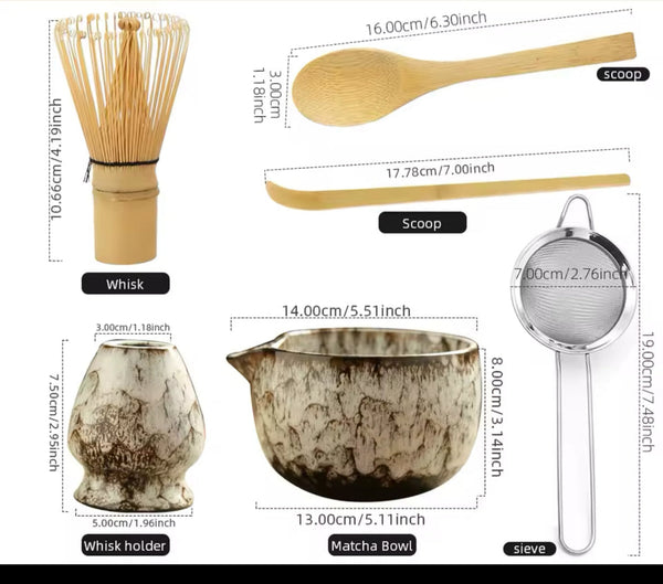 Traditionele Matcha Thee Set – Compleet Japans Ceremonie Pakket met Kom, Klopper & Accessoires