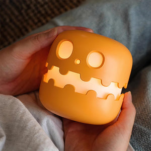Halloween Pompoen LED Tafellantaarn – Warm Sfeervol Licht, USB Oplaadbaar