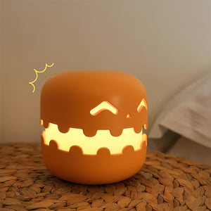 Halloween Pompoen LED Tafellantaarn – Warm Sfeervol Licht, USB Oplaadbaar