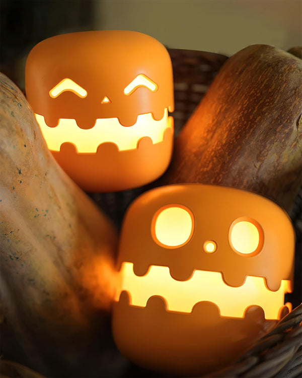 Halloween Pompoen LED Tafellantaarn – Warm Sfeervol Licht, USB Oplaadbaar