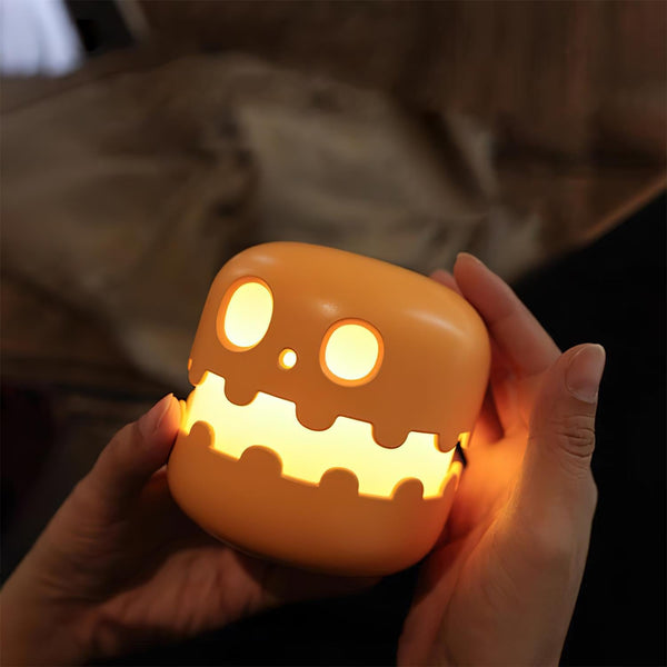 Halloween Pompoen LED Tafellantaarn – Warm Sfeervol Licht, USB Oplaadbaar