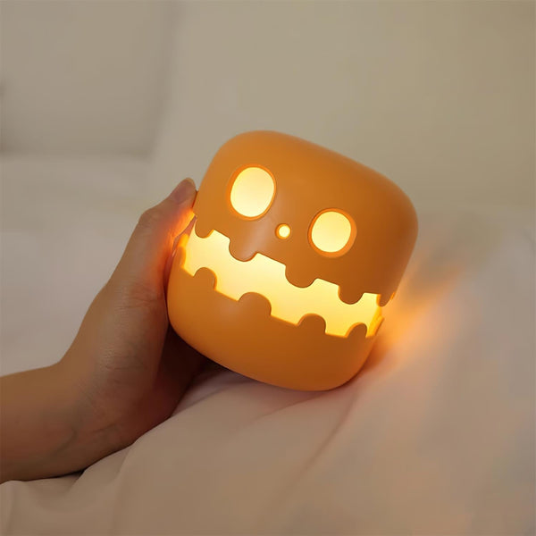 Halloween Pompoen LED Tafellantaarn – Warm Sfeervol Licht, USB Oplaadbaar