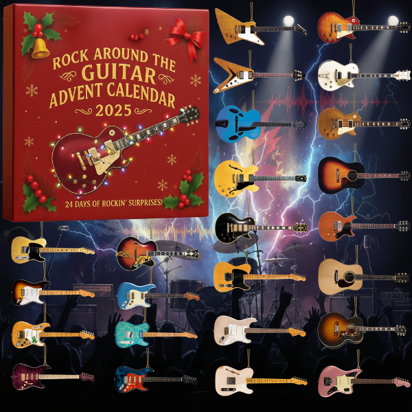 Gitaar Adventskalender 2025 – 24 Miniatuur Gitaren
