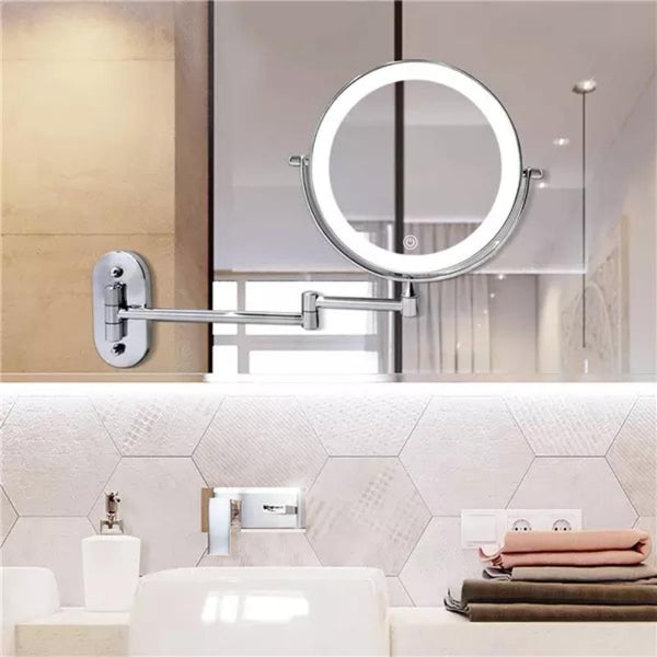 Oplaadbare LED Make up Spiegel Lamp met 5x Vergroting  Draagbare Schoonheidspartner