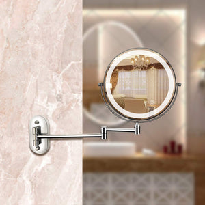 Oplaadbare LED Make up Spiegel Lamp met 5x Vergroting  Draagbare Schoonheidspartner