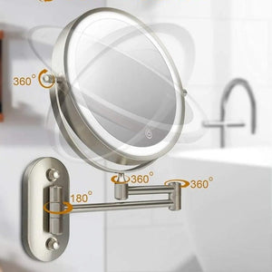 Oplaadbare LED Make up Spiegel Lamp met 5x Vergroting  Draagbare Schoonheidspartner