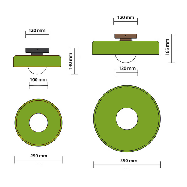 Minimalistische Plafondlamp – Circulair Glas Met Zacht Licht voor Woon- & Werkruimtes
