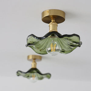 Moderne Glazen Plafondlamp in Bloemvorm – Elegante LED-Verlichting voor Woonruimtes
