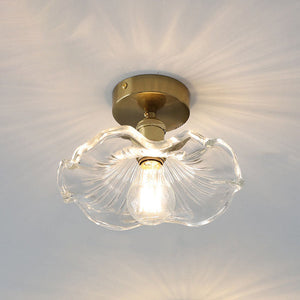Moderne Glazen Plafondlamp in Bloemvorm – Elegante LED-Verlichting voor Woonruimtes
