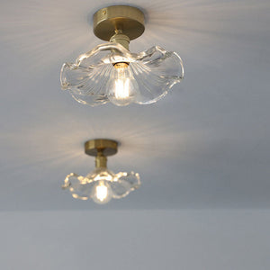 Moderne Glazen Plafondlamp in Bloemvorm – Elegante LED-Verlichting voor Woonruimtes