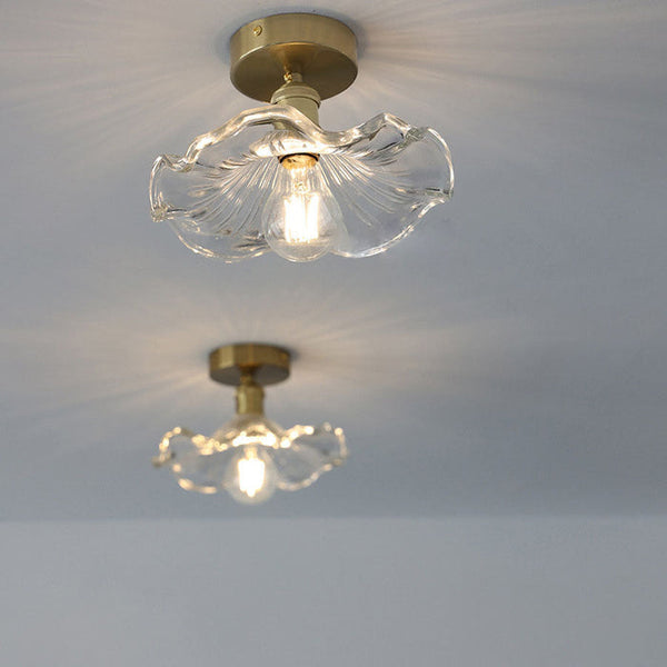 Moderne Glazen Plafondlamp in Bloemvorm – Elegante LED-Verlichting voor Woonruimtes