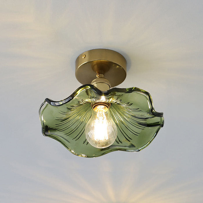Moderne Glazen Plafondlamp in Bloemvorm – Elegante LED-Verlichting voor Woonruimtes