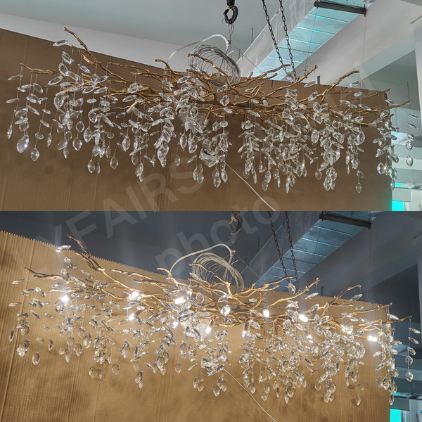 Elegante Takkenkroonluchter Plafondlamp – Moderne Kristallen Hanglamp