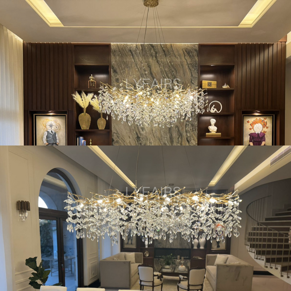 Elegante Takkenkroonluchter Plafondlamp – Moderne Kristallen Hanglamp