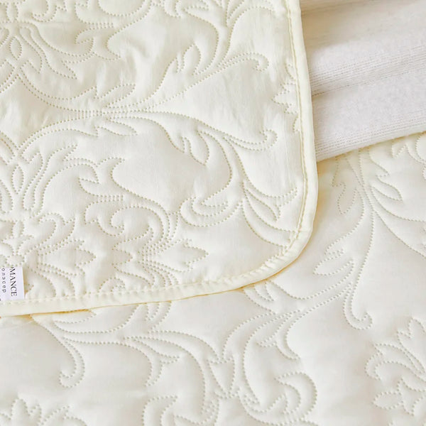 Witte Katoenen Quilt – Luxe Bedsprei 150x200 cm & 200x220 cm