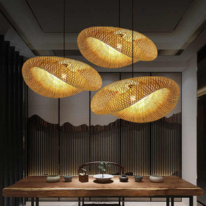 Boho Natuurlijke Hanglamp – Rieten Plafondlamp voor Gezellige Interieurs