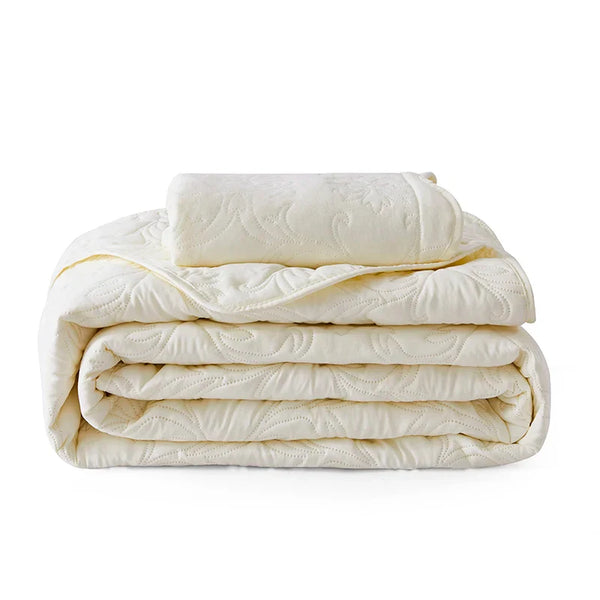 Witte Katoenen Quilt – Luxe Bedsprei 150x200 cm & 200x220 cm