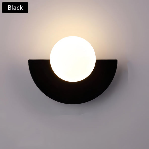 Halve Maan Wandleuchte Zwart – Moderne LED Wandlamp voor Binnen