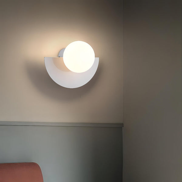 Halve Maan Wandleuchte Zwart – Moderne LED Wandlamp voor Binnen