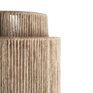 Boho Wandlamp van Henneptouw met Rotan Kap – Natuurlijke Wandverlichting