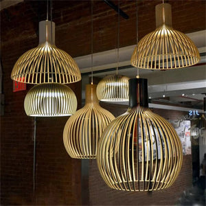 Handgemaakte Bamboe Hanglamp – Natuurlijke Hanggordijnlamp voor Woonkamer & Eetkamer