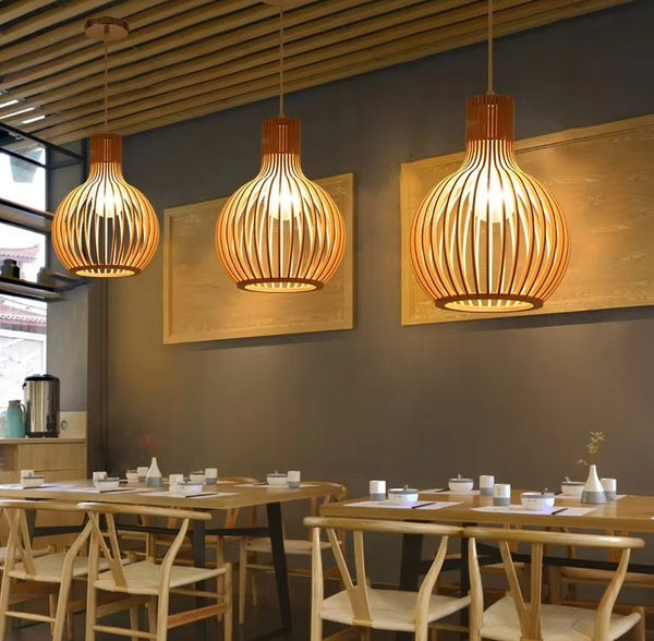 Handgemaakte Bamboe Hanglamp – Natuurlijke Hanggordijnlamp voor Woonkamer & Eetkamer