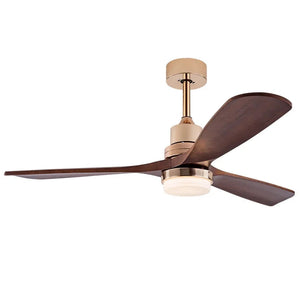 EcoLuxe Plafondventilator met Houten Bladen, LED Licht & Afstandsbediening  Modern Wooncomfort