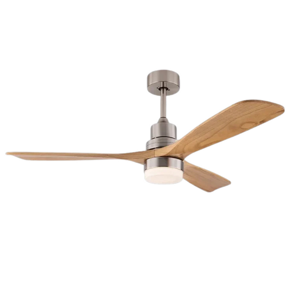 EcoLuxe Plafondventilator met Houten Bladen, LED Licht & Afstandsbediening  Modern Wooncomfort